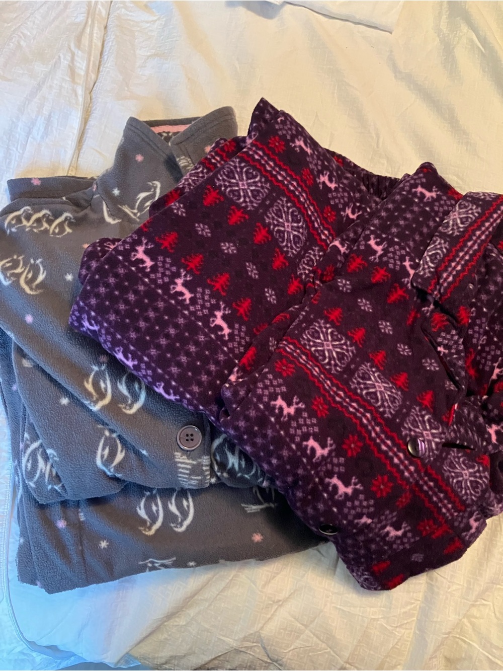 George Purple and Pink Fair Isle Fleece Cardigan